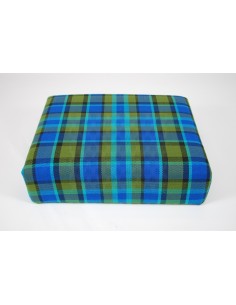 Blue Plaid Stool Cover for Westfalia Late Bay Buddy Seat 2