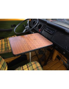 VW T2 Late Bay Westfalia Dashboard Table Wood with Base and Hooking Brackets 2