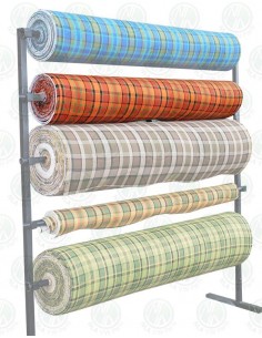 Westfalia Orange Plaid Seat Cloth as Original per Metre 2