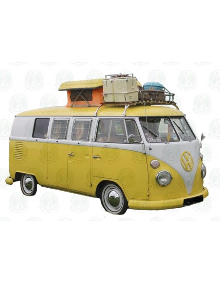 Westfalia Turret Top Pop Up Roof Canvas in Orange for VW T2 Splits