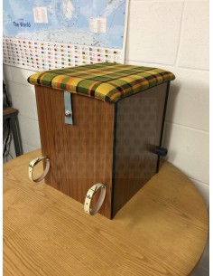 Westfalia Helsinki Wood Buddy Seat / Storage Box in Yellow 2