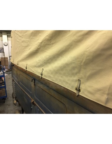 Heavy Duty waterproof cotton Canvas fits original Steel Hoops for loading bed on VW T2 Splits Single Cab 1950-1967