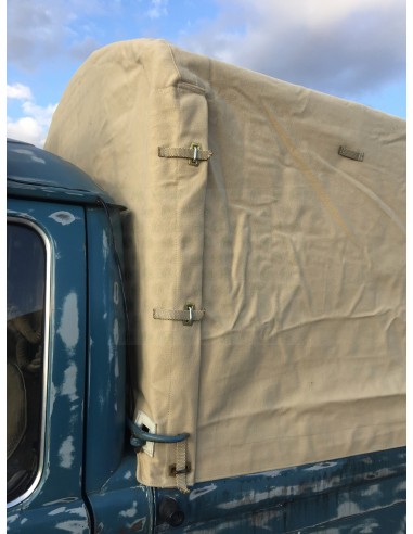 Heavy Duty waterproof cotton Canvas fits original Steel Hoops for loading bed on VW T2 Splits Single Cab 1950-1967