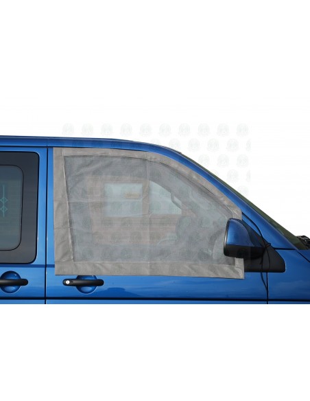 Magnetic Mosquito Nets (Pair) for VW T5 / T6 Cab Window in Grey