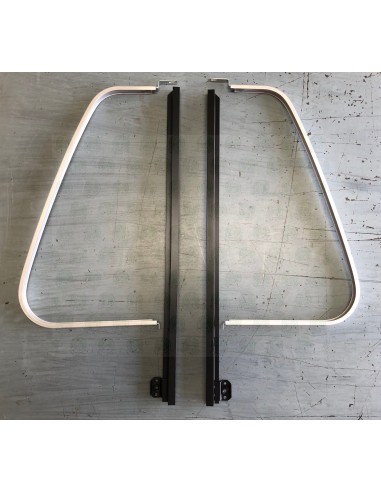 VW T2 Aluminum Fixed Quarter Light Bar black & D-Frame anodised Pair