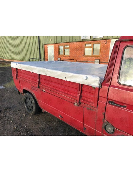 VW T25 DOKA PVC Cover with front metal bow for original steel frame