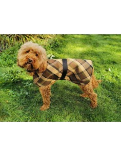 NLA Westfalia beige plain material dog coat double sided with waterproof layer inside medium 2