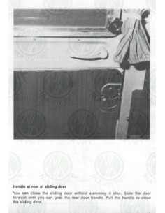 VW Westfalia T2 sliding door 2nd rear inner door handle set with bracket 68-79
