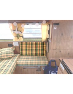 Westfalia Helsinki wedge foam cover in Yellow plaid for the side seat 2