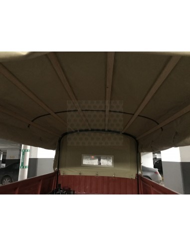 Heavy Duty waterproof cotton Canvas fits original Steel Hoops for loading bed on VW T2 Splits Single Cab 1950-1967