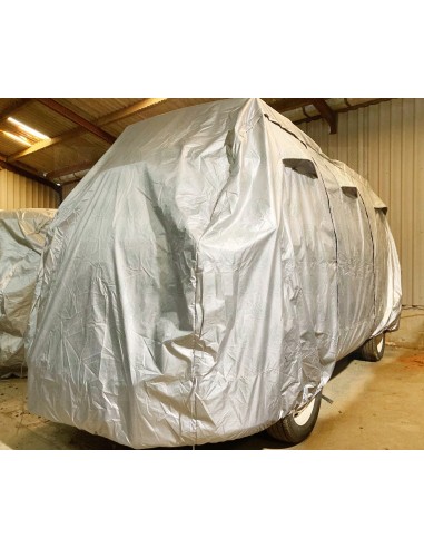 Deluxe Water-Resistant Breathable Air-Vented Silver Van Cover