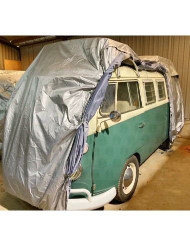 Deluxe Water-Resistant Breathable Air-Vented Silver Van Cover