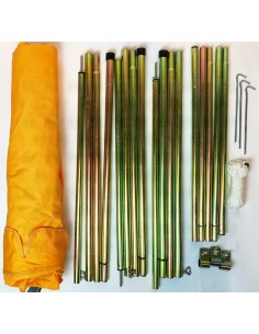 Top Quality Vintage Sun Canopy for VW T2s & VW T25s in Yellow with gutter pole and clamps 2