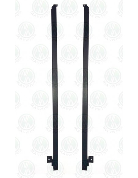 Pair of Black Powder Coated Aluminium Fixed Quarter Light Bars for VW T25