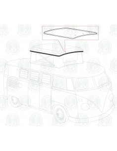 VW T1 / T2 Split Screen Westfalia Pop Top Roof Canvas Tack Strip White 1964-67 2