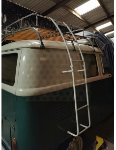 Westfalia White Powder Coated Steel Folding Ladder 2