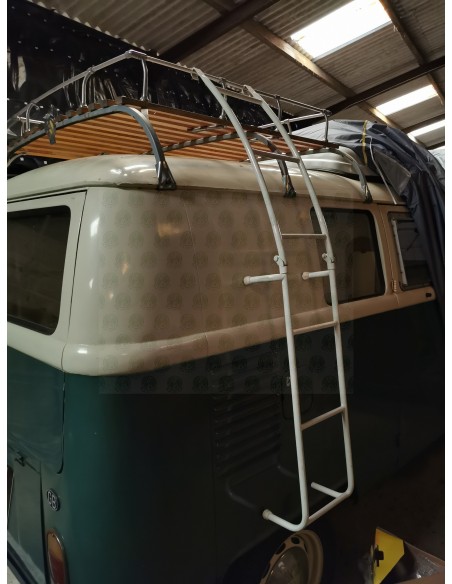 Westfalia White Powder Coated Steel Folding Ladder