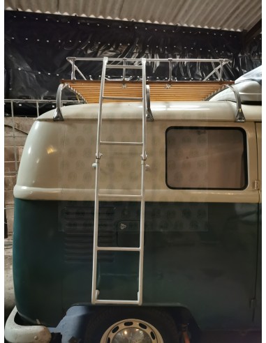 Westfalia White Powder Coated Steel Folding Ladder