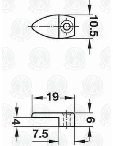 VW T2 Westfalia Curtain Retainer Holder as Original