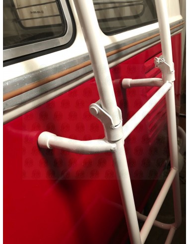 White Powder Coated Steel Folding Ladder for NLA VW Roof Rack