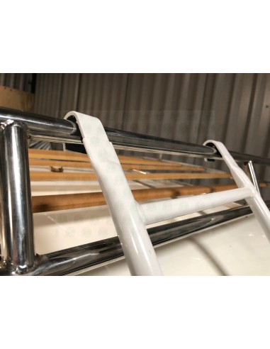 White Powder Coated Steel Folding Ladder for NLA VW Roof Rack