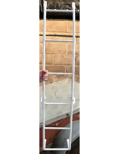White Powder Coated Steel Folding Ladder for NLA VW Roof Rack