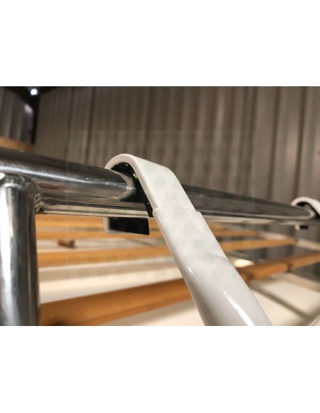 Westfalia White Powder Coated Steel Folding Ladder