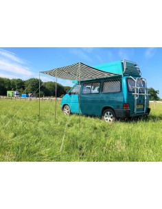 Campervan Caravan Awning Sun Canopy Black & White 2.6 x 2m 2