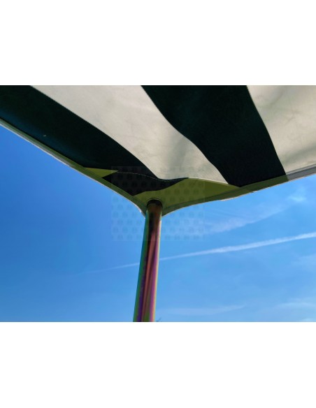 Campervan Caravan Awning Sun Canopy Green & White 2.6 x 2m
