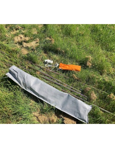 Campervan Caravan Awning Sun Canopy Red & White 2.6 x 2m