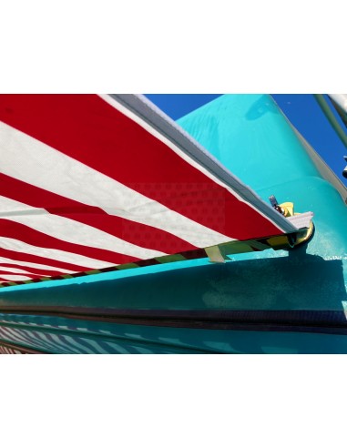 Campervan Caravan Awning Sun Canopy Red & White 2.6 x 2m