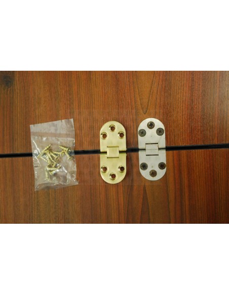 Brass Double jointed oval hinge for Westfalia folding table in Düsseldorf and Oxford models