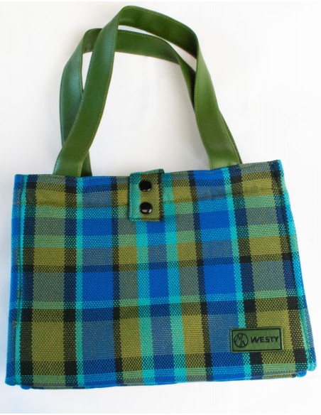 NLA Westy Westfalia Large Handbag in Blue Plaid