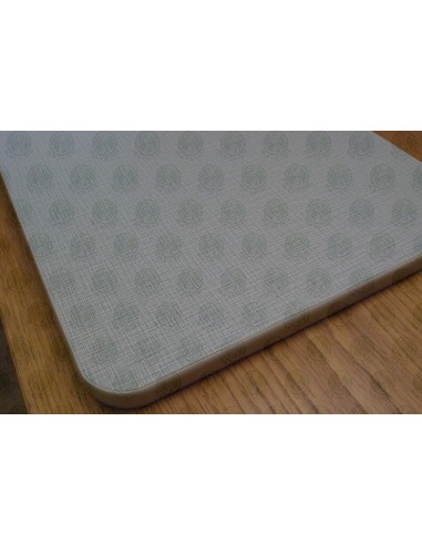 Westfalia SO42 Cargo Door Table White with Grey Lines