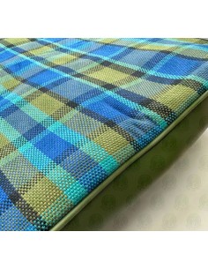 Early Bay Front Seat Base Cover in Blue Plaid 2