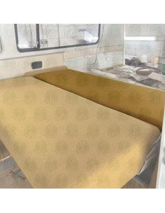Westfalia Stockholm Mustard Yellow Fabric Rock and Roll Backrest Cover for Early Bay 1967-1973 2