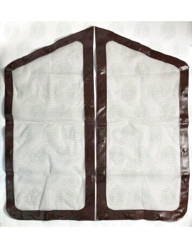 Magnetic Mosquito Nets (Pair) for VW T2 Bay Cab Window in Brown