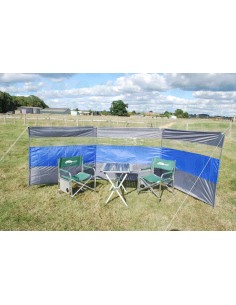 Camping Windbreak Clear, Blue & Grey 5m L x 1.44m H