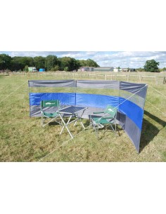 Camping Windbreak Clear, Blue & Grey 5m L x 1.44m H 2