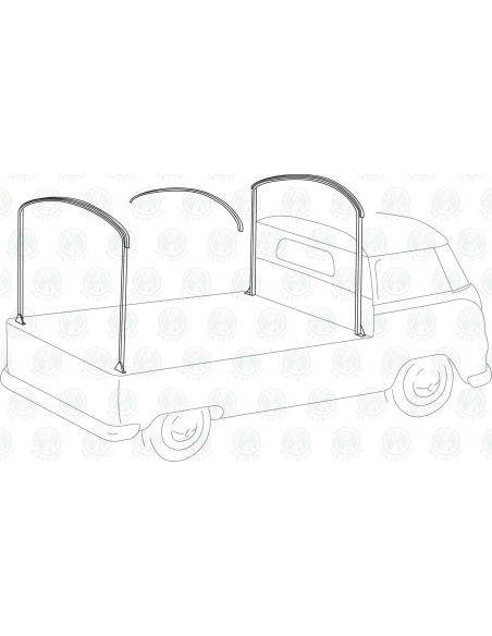 VW Pick Up Hoops Set Fitting Kit for 1953 - 1979 Single Cab & Dual Cab