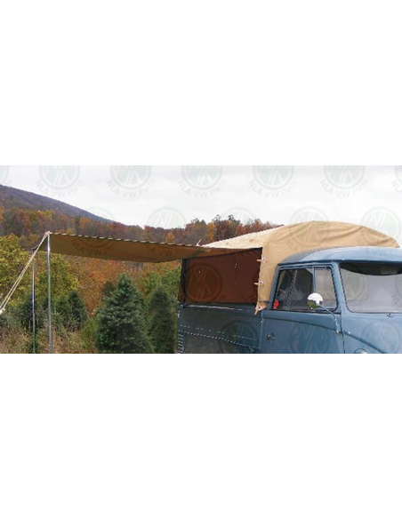 Heavy Duty Waterproof Cotton Side Sun Canopy fits Original Pick Up Canvas on VW T2 Splits Crew/Double Cab
