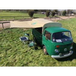 Heavy Duty Waterproof Cotton Side Sun Canopy fits Original Pick Up Canvas on VW T2 Bay Single Cab