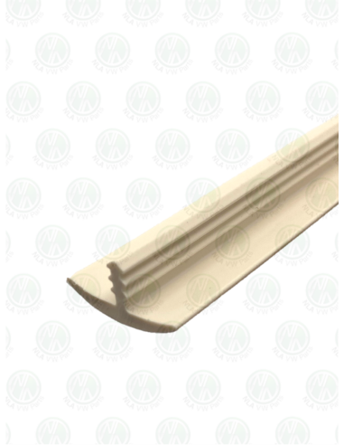 Rubber Edge Trim - Thin T Profile in Westfalia White (per metre)