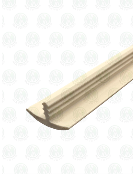Rubber Edge Trim - Thin T Profile in Westfalia White (per metre)