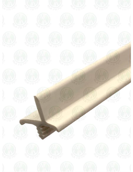 Rubber Cupboard Door Trim: K Profile in Westfalia White (per metre)