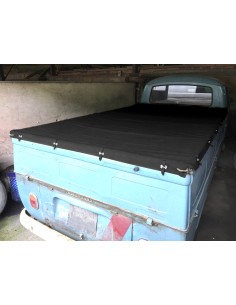 Black Canvas Tonneau Cover for Bay Window Single Cab Pick Up