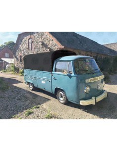 Heavy Duty Waterproof Black Cotton Pick Up Canvas Cover for VW T2 Bay Window Single Cab