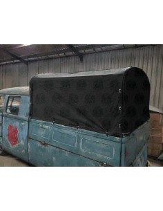 Heavy Duty Waterproof Black Cotton Pick Up Canvas Cover for VW T2 Split Crew/Double Cab 2