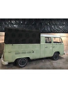 Heavy Duty Waterproof Black Cotton Pick Up Canvas Cover for VW T2 Bay Crew/Double Cab