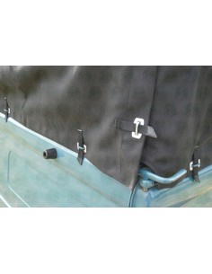 Heavy Duty Waterproof Black Cotton Pick Up Canvas Cover for VW T2 Bay Crew/Double Cab 2